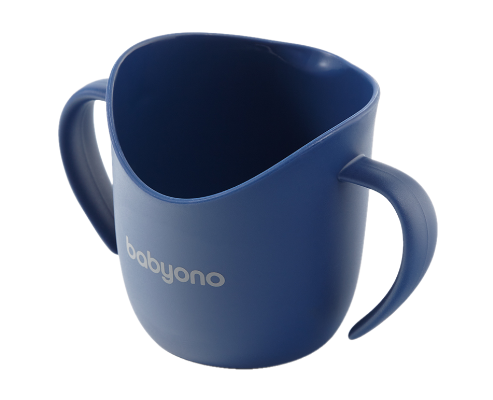 Ергономічна тренувальна чашка BabyOno, 120 мл, синій (1463/01) - фото 1