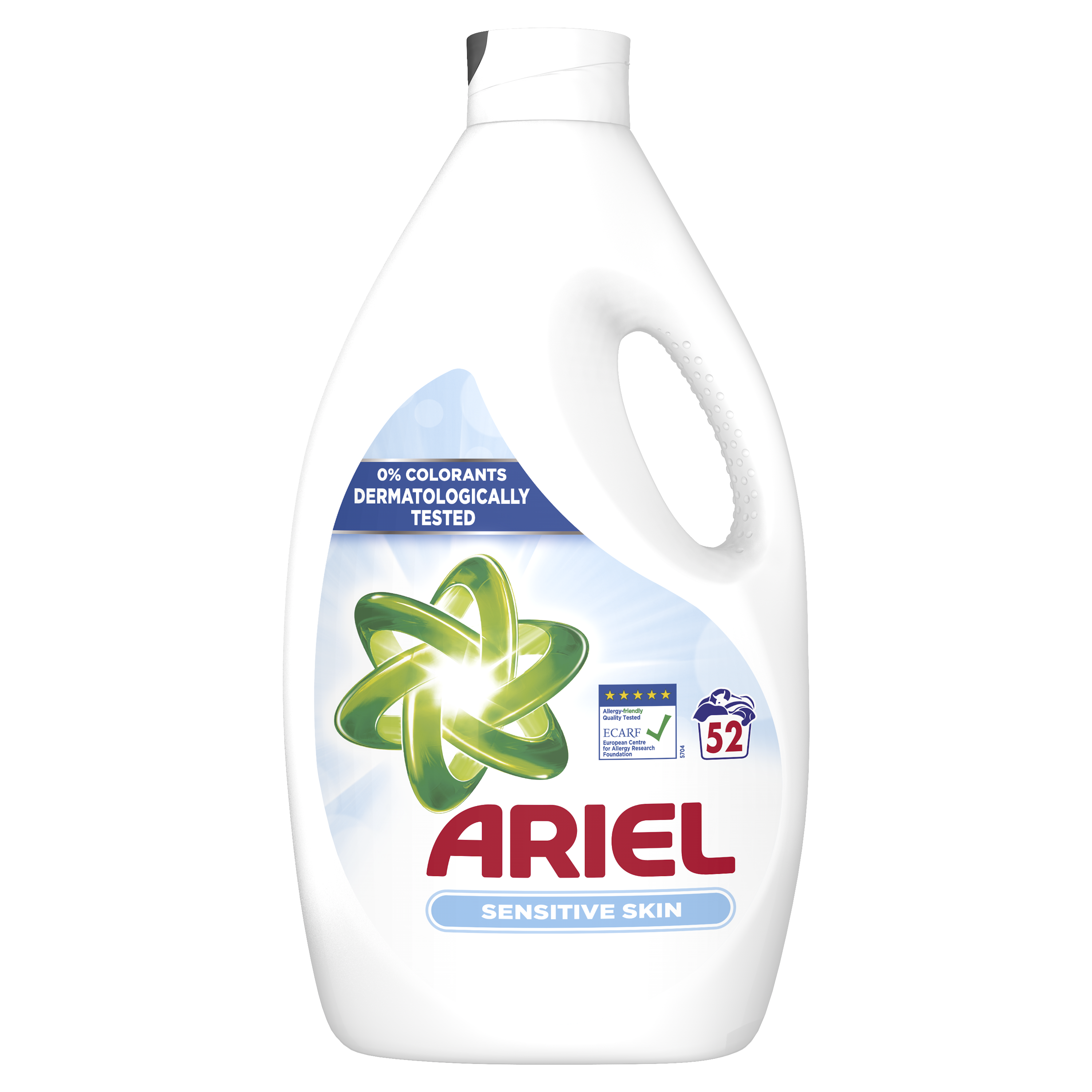 Жидкий стиральный порошок Ariel Для чувствительной кожи, для белых и цветных тканей, 2,86 л - фото 1