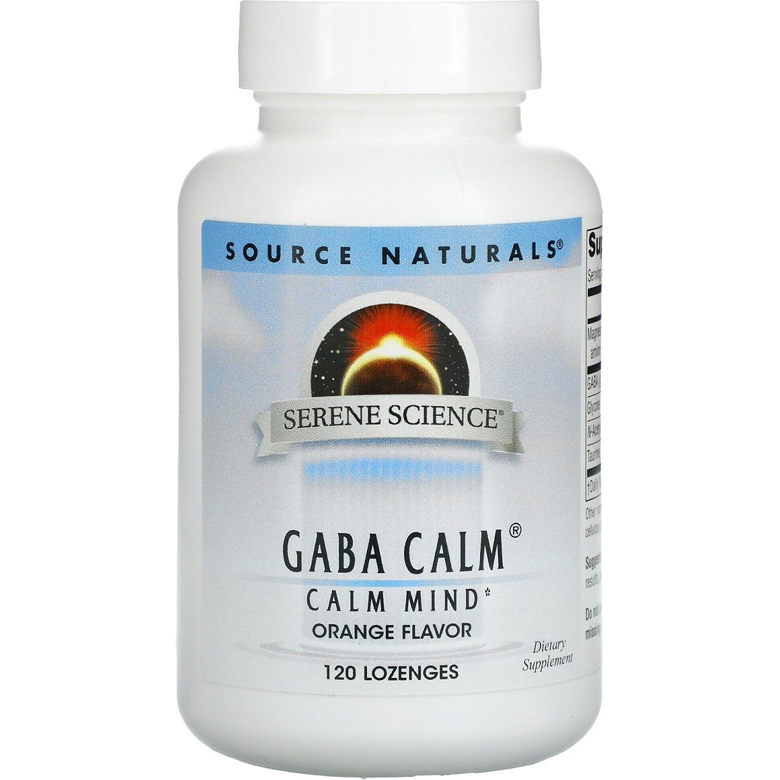 Амінокислота Source Naturals Serene Science GABA Calm смак апельсину 120 таблеток - фото 1