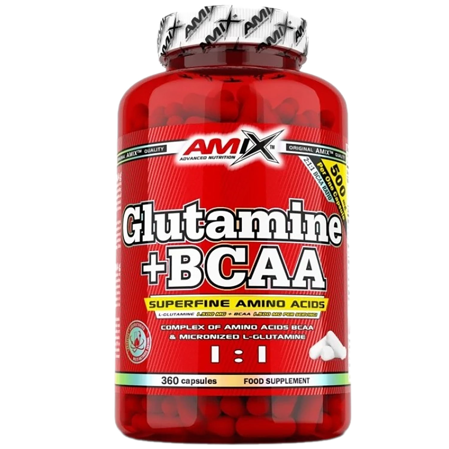 Аминокислоты Amix L - Glutamine + BCAA 360 капсул - фото 1