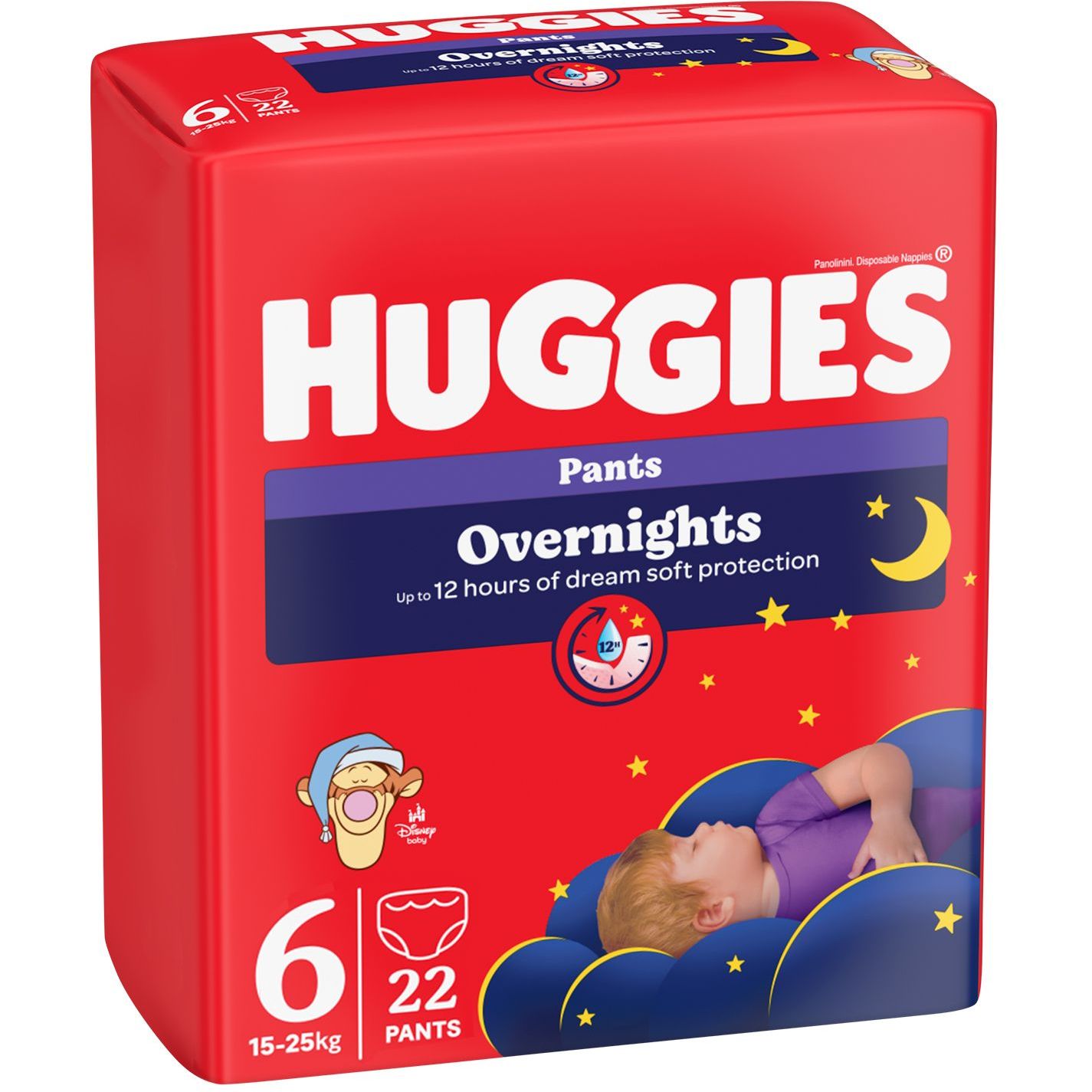 Подгузники-трусики Huggies Overnight 6 (15-25 кг) 22 шт. - фото 1