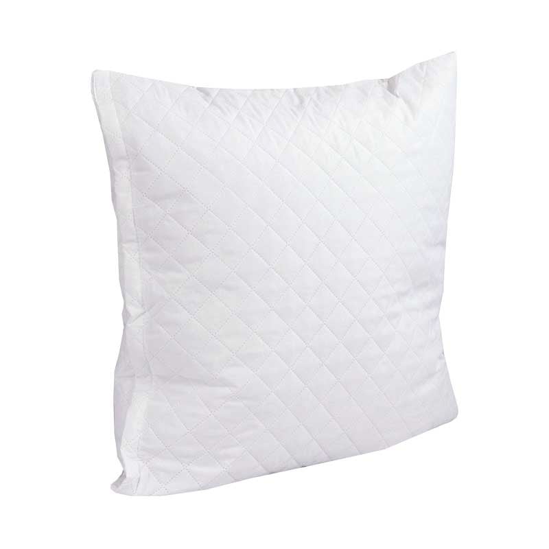 Чохол на подушку Руно Ромб на блискавці, стьобаний мікрофайбер, 70х70 см, білий (384.52У_ромб) - фото 1