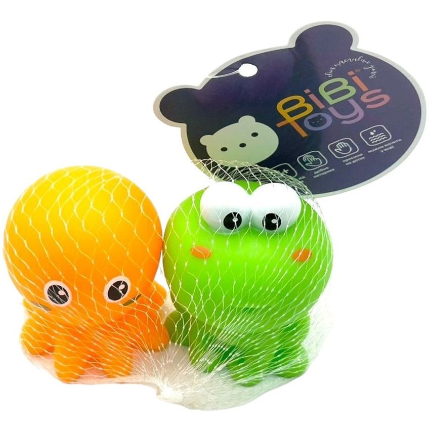 Набор игрушек для купания Bibi Toys Морские обитатели: осьминог и лягушка 2 шт. (761100BT) - фото 4