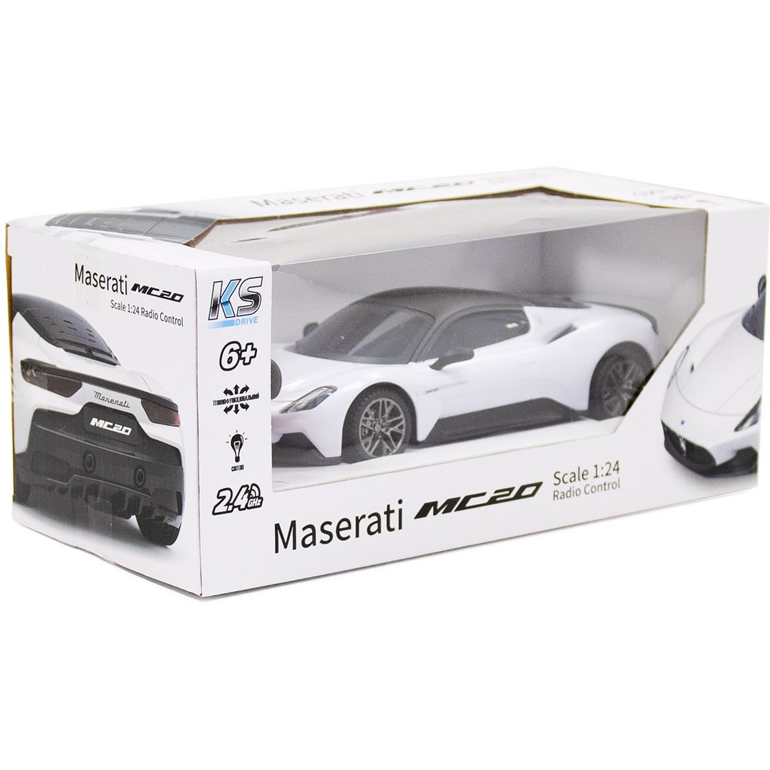 Автомобиль KS Drive на р/у Maserati MC20, 1:24, 2.4Ghz белый (124GMMW) - фото 10