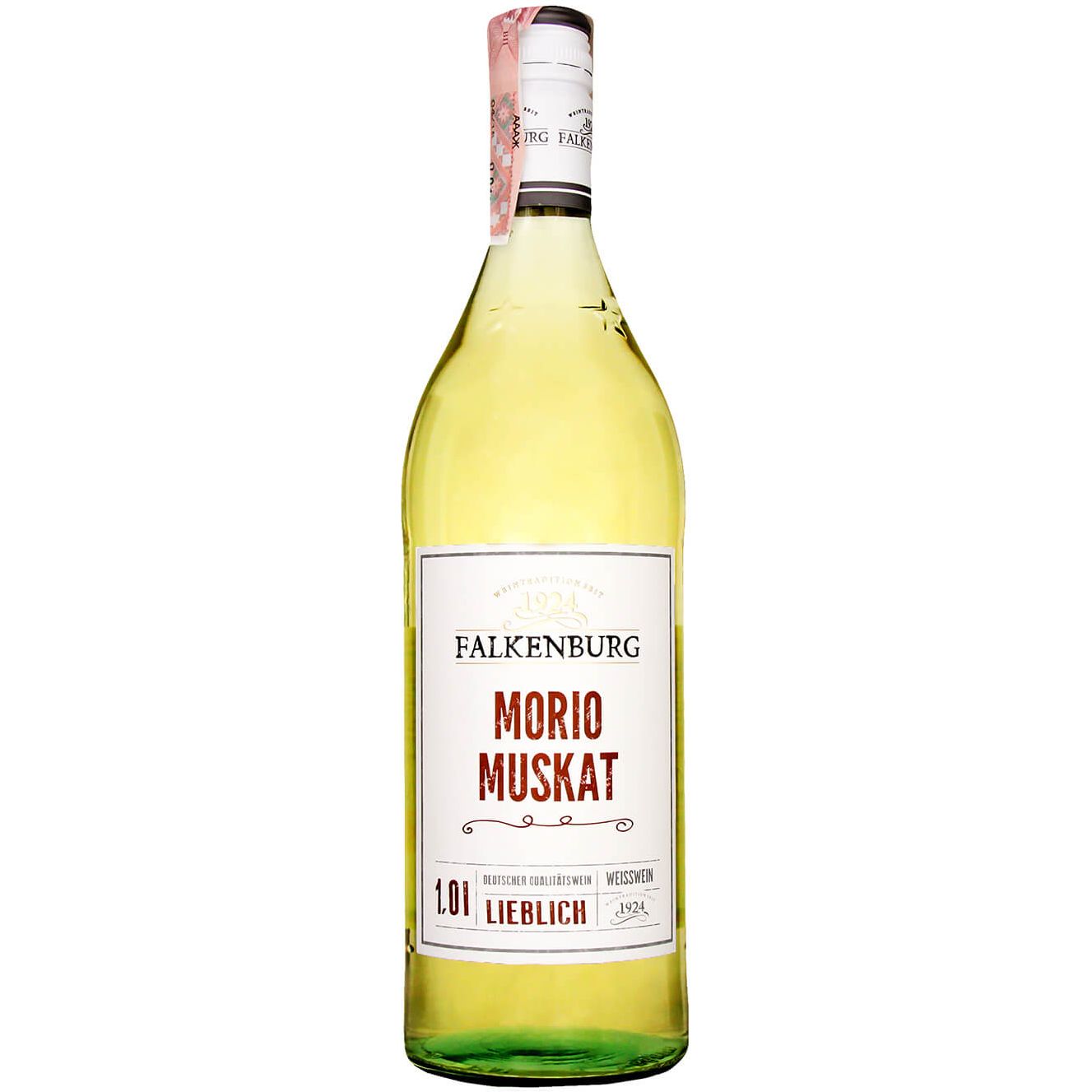Вино Falkenburg Morio Muscat, біле, напівсухе, 1 л - фото 1