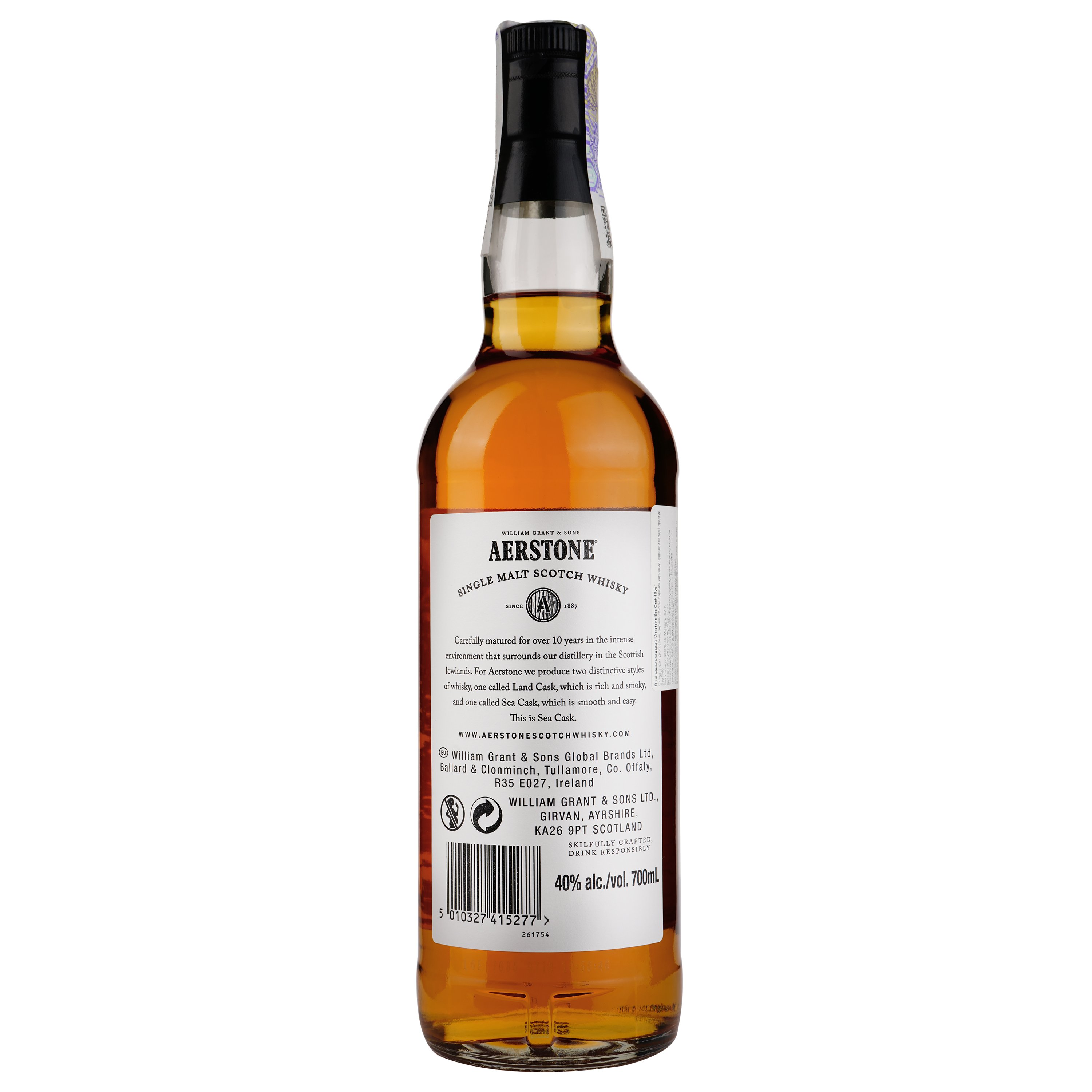 Виски Aerstone Sea Cask 10 yo Single Malt Scotch Whisky 40 % 0,7 л - фото 2