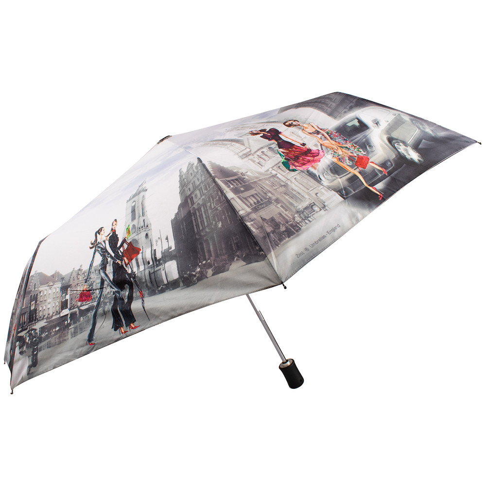 Жіноча складана парасолька повний автомат Zest 103 см сіра - фото 2
