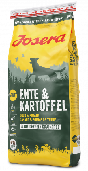 Беззерновий сухий корм для собак Josera Ente&Kartoffel, з качкою, 15 кг - фото 1