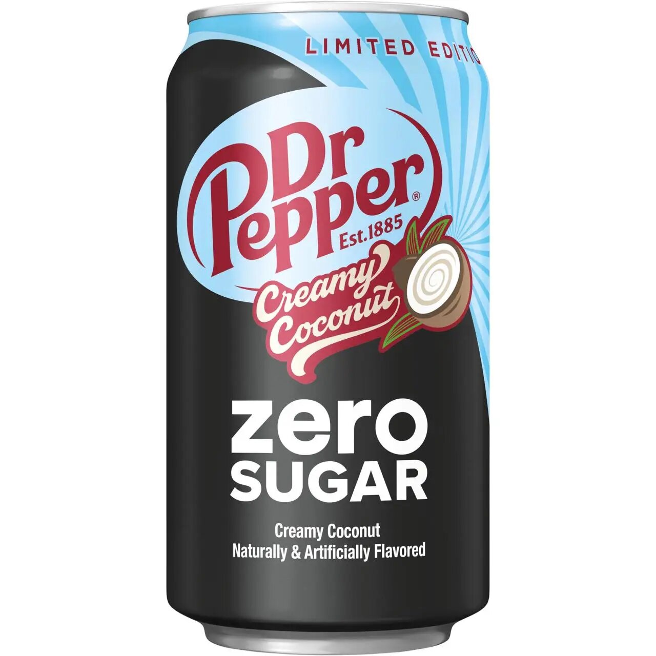 Напій Dr. Pepper Creamy Coconut Zero Sugar газований з/б 355 мл - фото 1