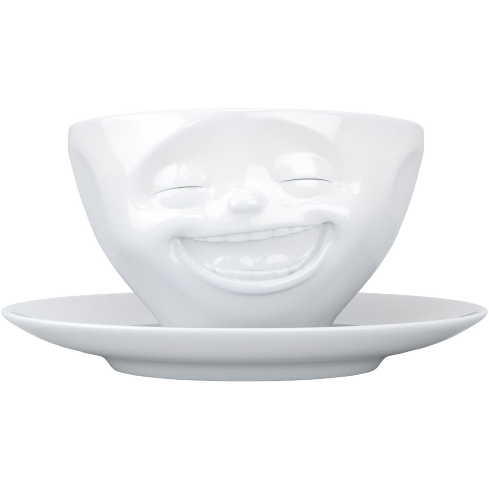 Чашка з блюдцем Tassen для кофе Смехотерапия, белая, 200 мл (TASS14701/TA) - фото 1