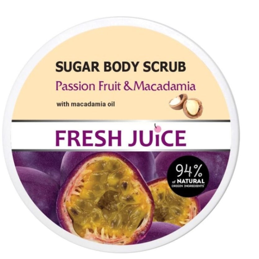 Сахарный скраб для тела Fresh Juice Passion Fruit & Macadamia 225 мл - фото 1