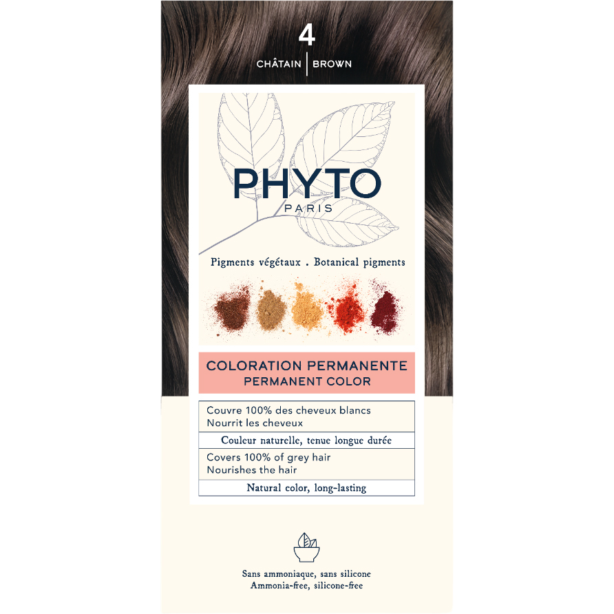 Крем-краска для волос Phyto Phytocolor, тон 4 (шатен), 112 мл (РН10018) - фото 1