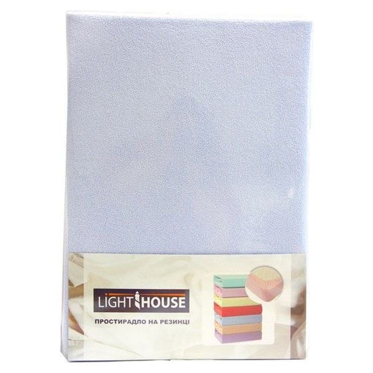 Простирадло на резинці LightHouse Terry Premium, махрове, 160х200 см, блакитний (46715) - фото 2
