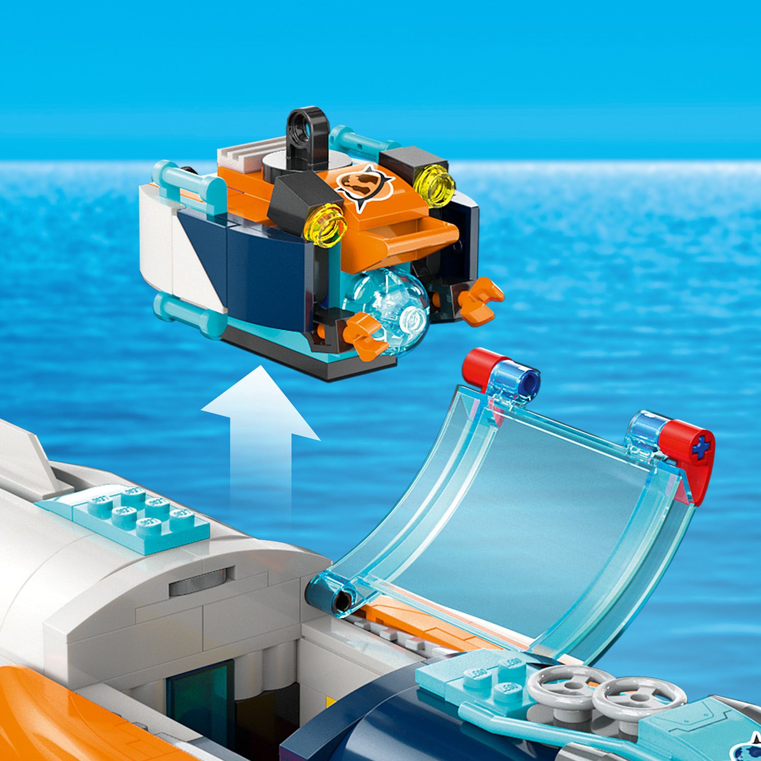 Конструктор LEGO City Глубоководная исследовательская подлодка, 842 детали (60379) - фото 6