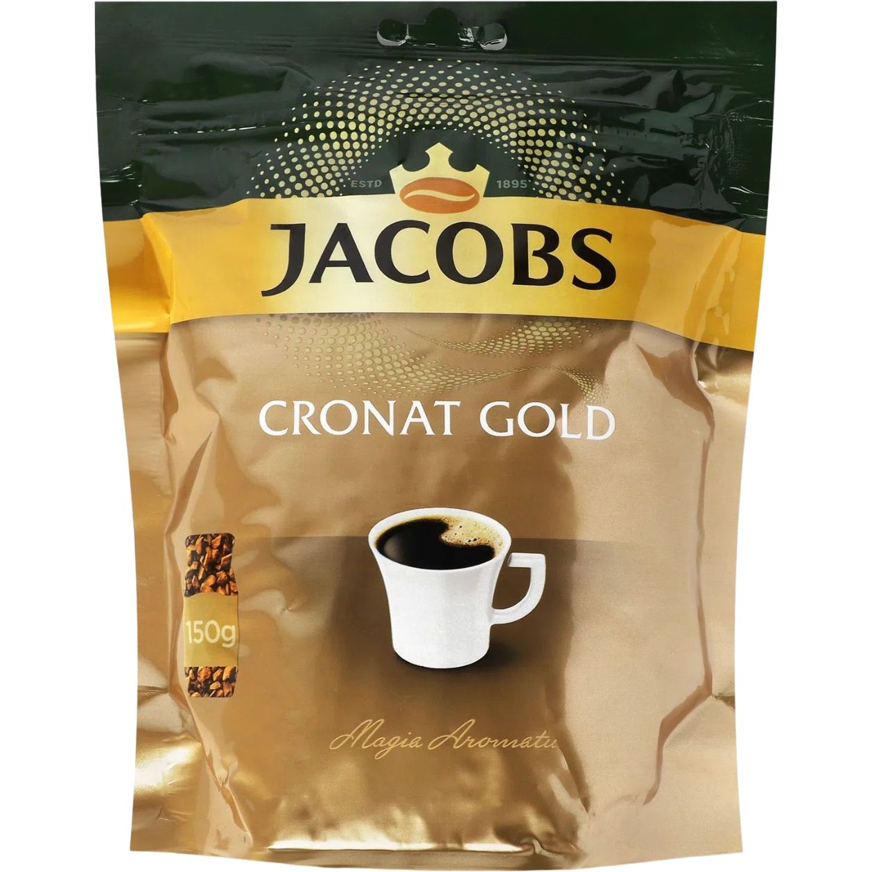 Кава розчинна Jacobs Cronat Gold сублімована 150 г (948830) - фото 1