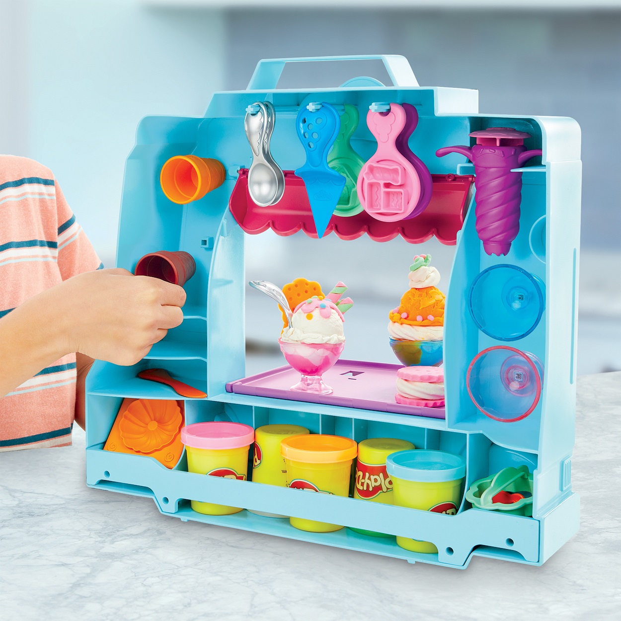 Ігровий набір для ліплення Hasbro Play-Doh Вантажівка з морозивом (F1390) - фото 8