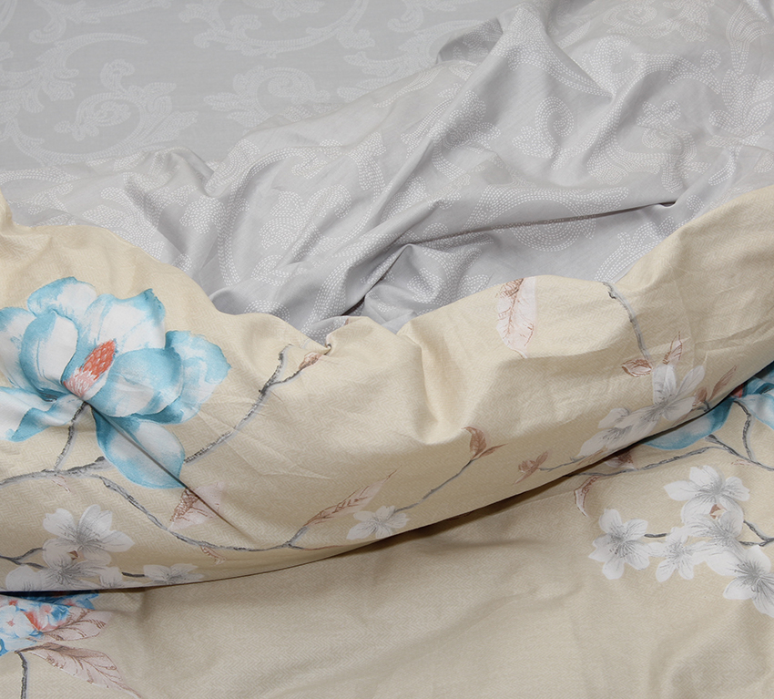 Комплект постельного белья TAG Tekstil с компаньоном Евро Светло-желтый 000142310 (S357) - фото 3
