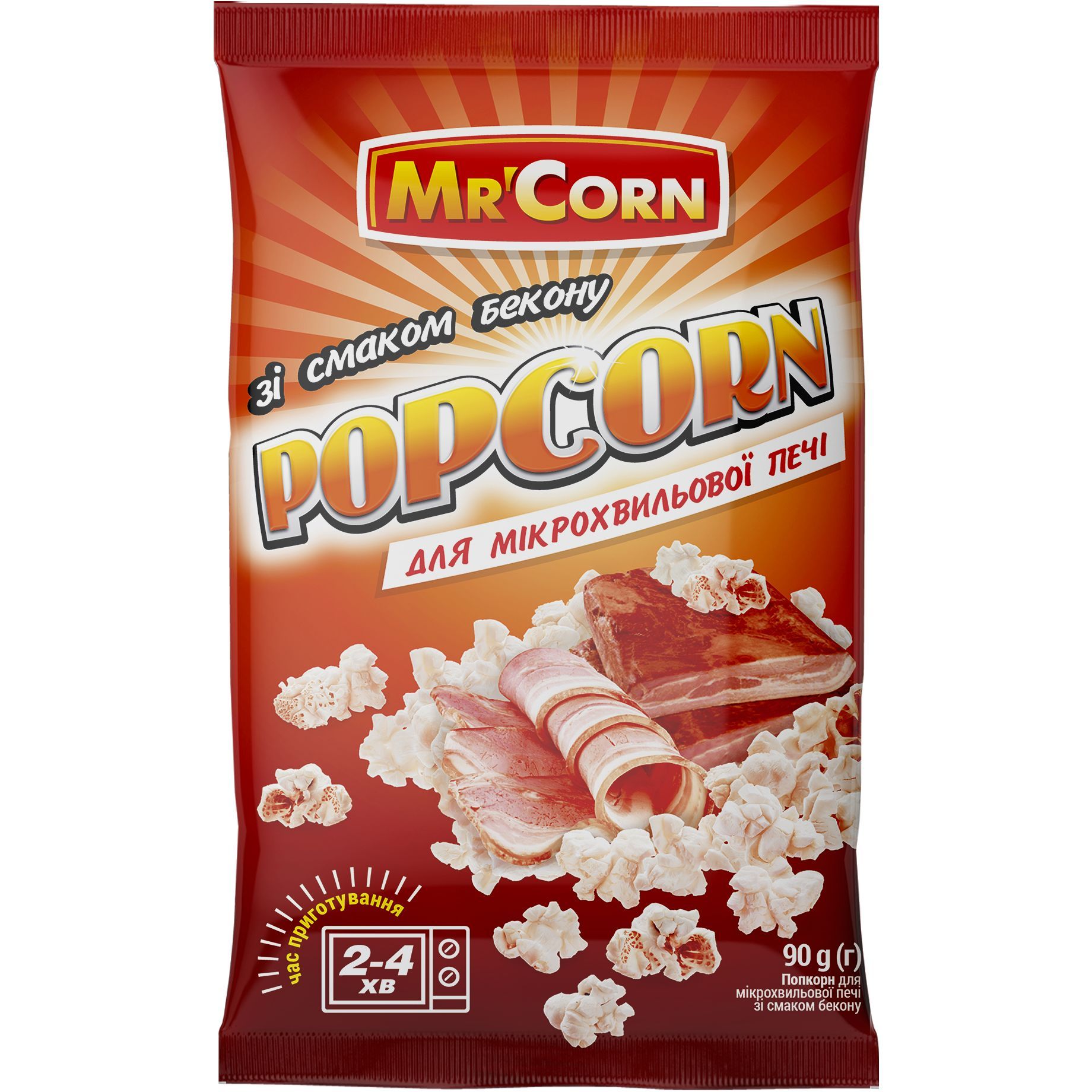 Попкорн Mr'Corn со вкусом бекона для микроволновки 90 г - фото 1