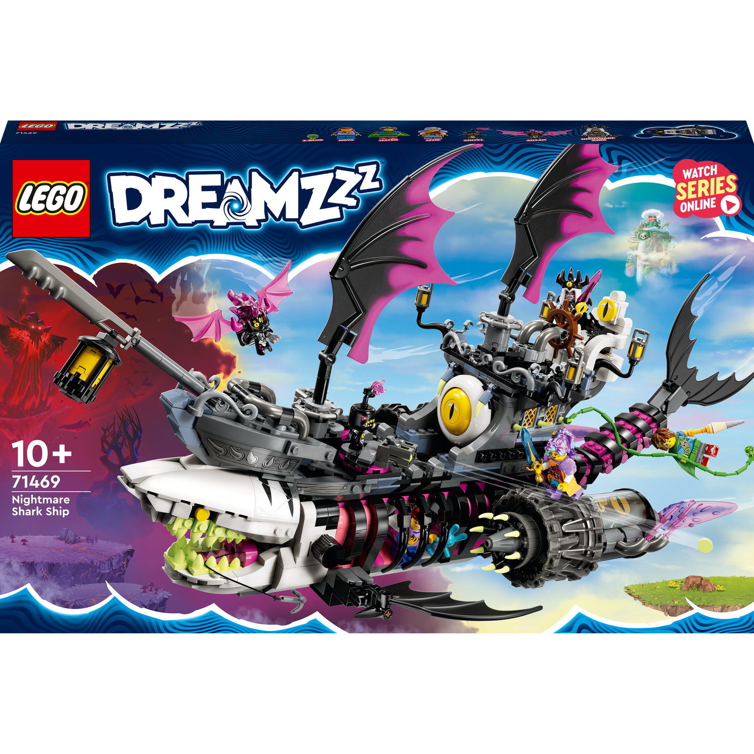 Конструктор LEGO DREAMZzz Ужасающий корабль Акула 1389 деталей (71469) - фото 1