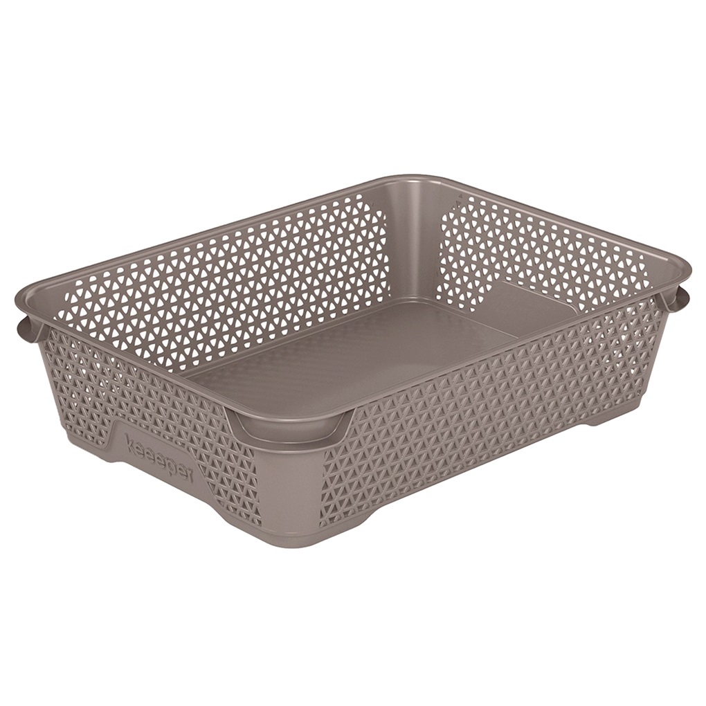 Ящик для зберігання Keeeper mini basket А-5, 26,5х20х7 см, сіро-коричневий (372.3) - фото 1