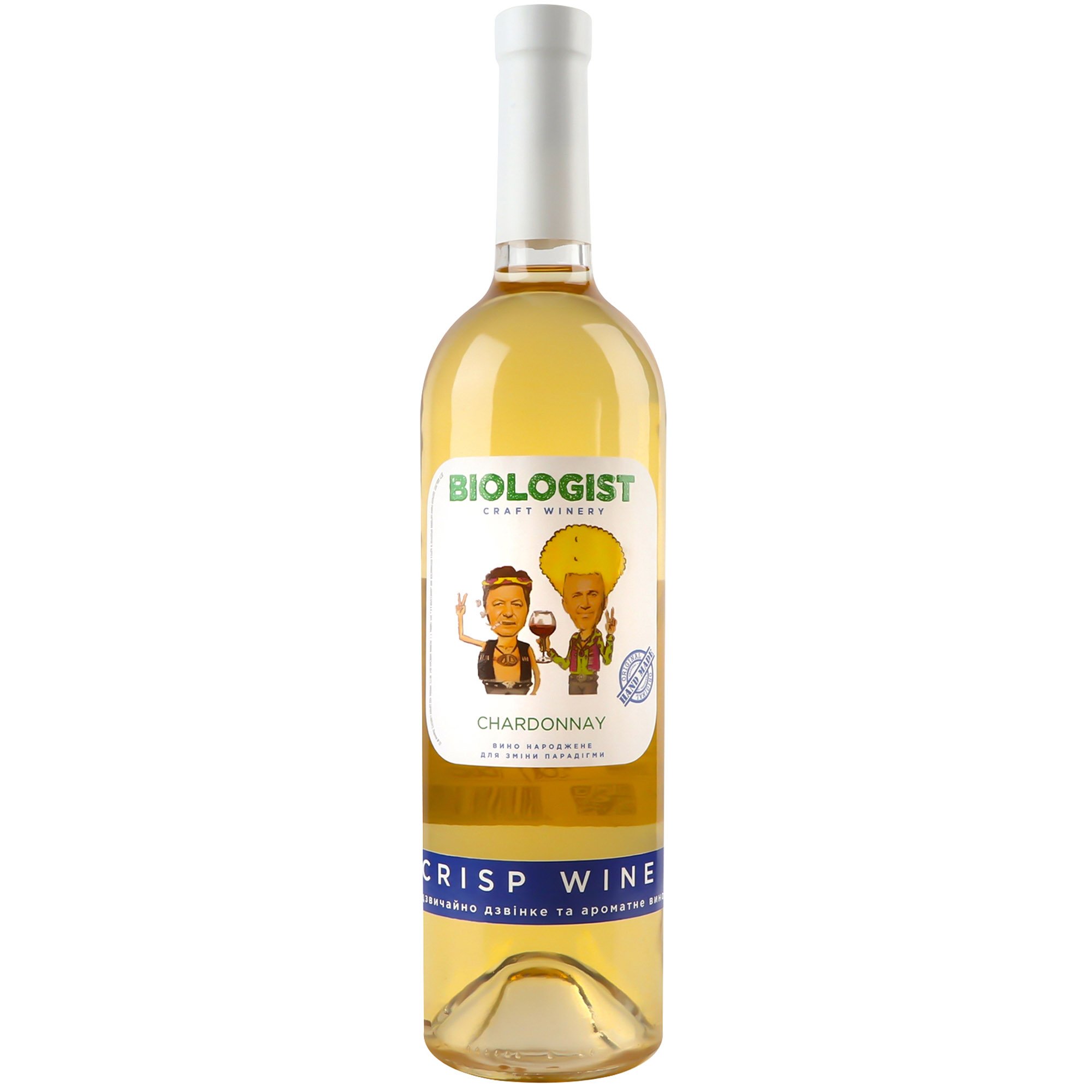 Вино Biologist Chardonnay Crisp Wine біле сухе 0.75 л - фото 1