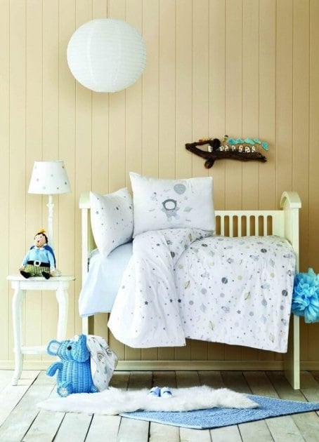 Комплект постельного белья для младенцев Karaca Home Space mavi 2020-2, ранфорс, разноцвет (svt-2000022246170) - фото 1