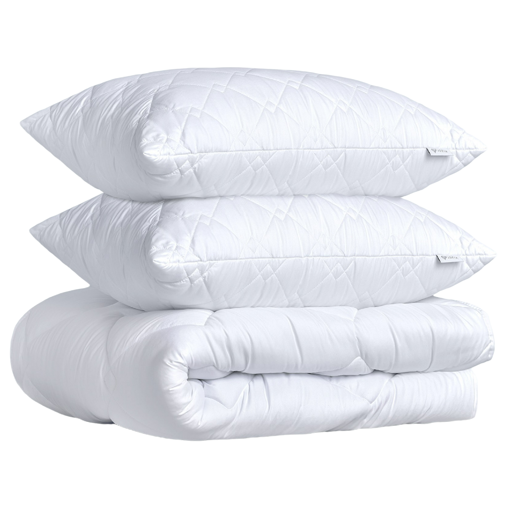 Набор Ideia Classic: одеяло + подушки, 2 шт., евростандарт, белый (8-32955 білий) - фото 1