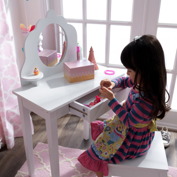 Детский туалетный столик со стулом Kidkraft Medium Vanity (13009) - фото 3
