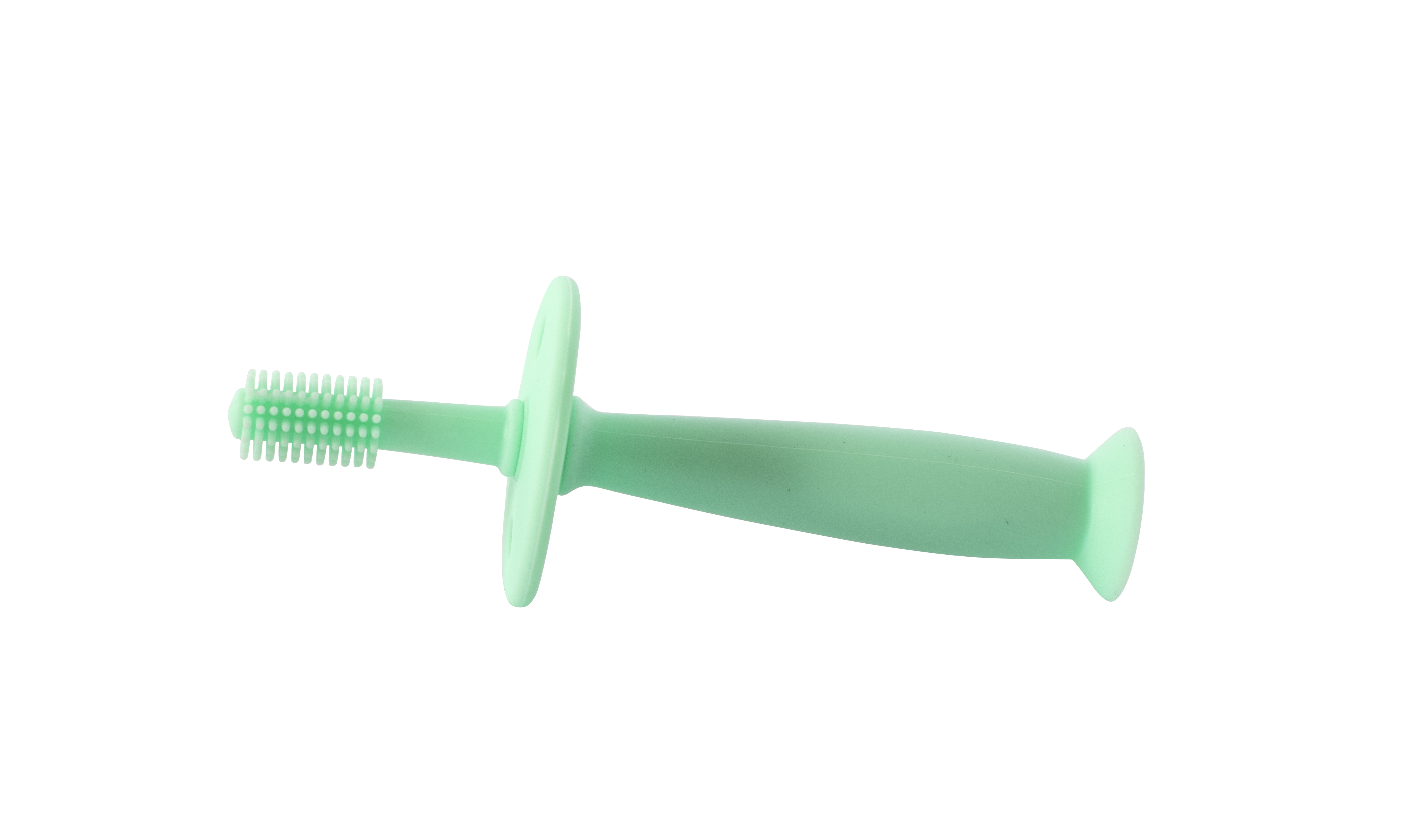 Зубна щітка на присоску Baby Team, силіконова, салатовий (7205) - фото 2
