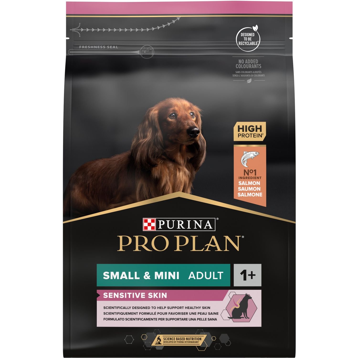Сухой корм Purina Pro Small & Mini Adult 1+ Sensitive Skin для взрослых собак мелких пород с чувствительной кожей с лососем 3 кг (12272215) - фото 2