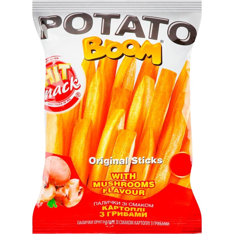 Палочки Potato Boom Hit snack с грибами 25 г - фото 1