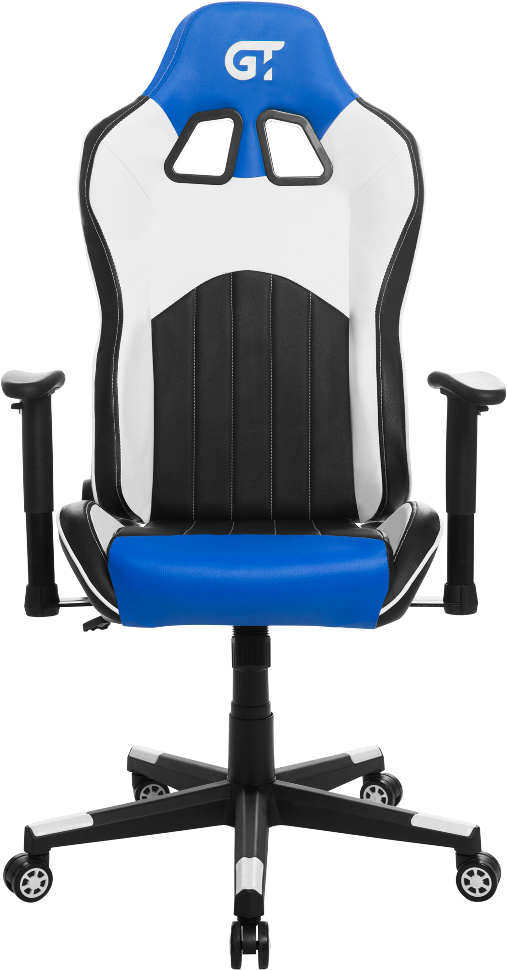 Геймерское кресло GT Racer черное с синим и белым (X-5813 Black/Blue/White) - фото 8