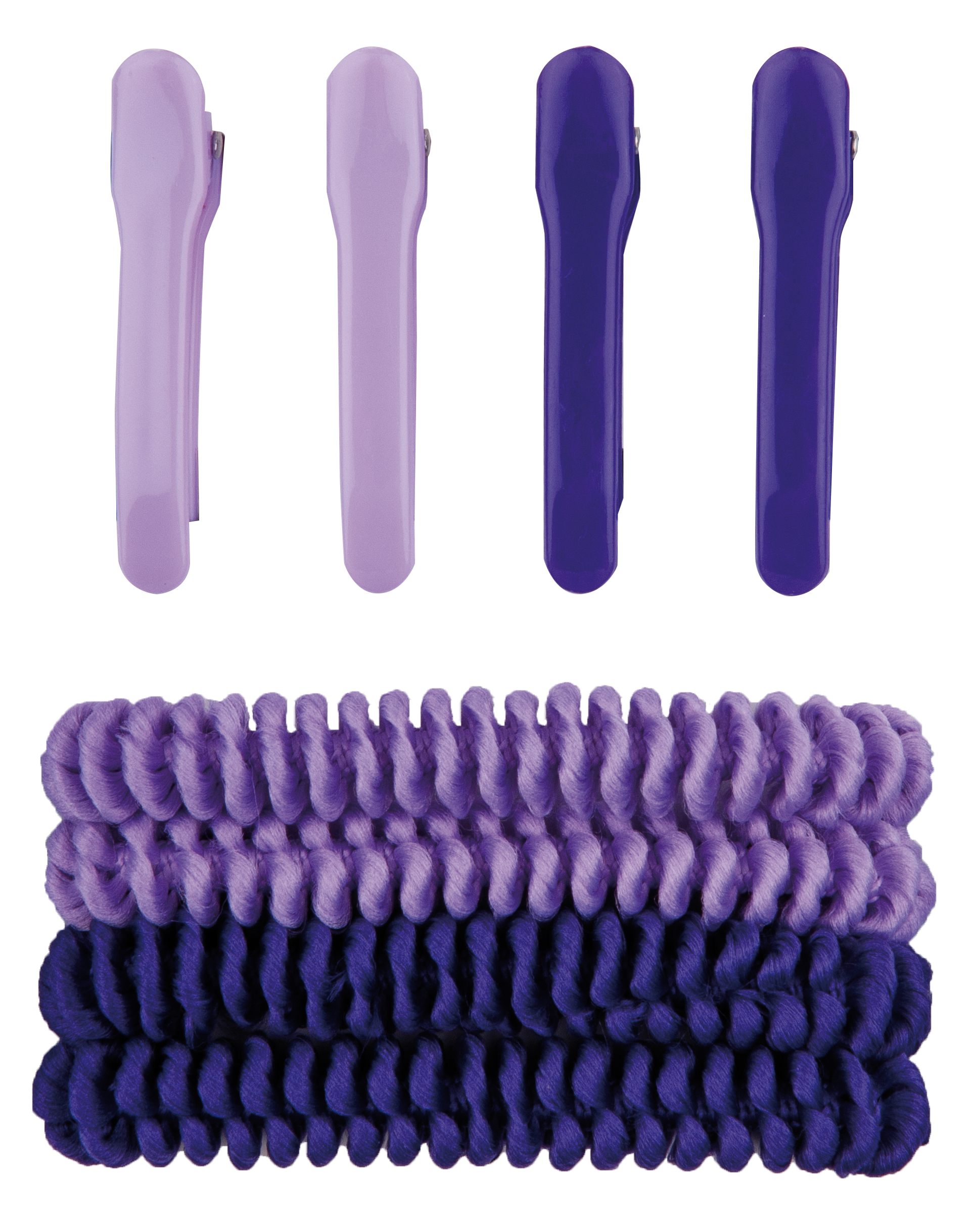 Набор резинок и заколок для волос Titania, сиреневый и фиолетовый, 8 шт. (7998 GIRL) - фото 1
