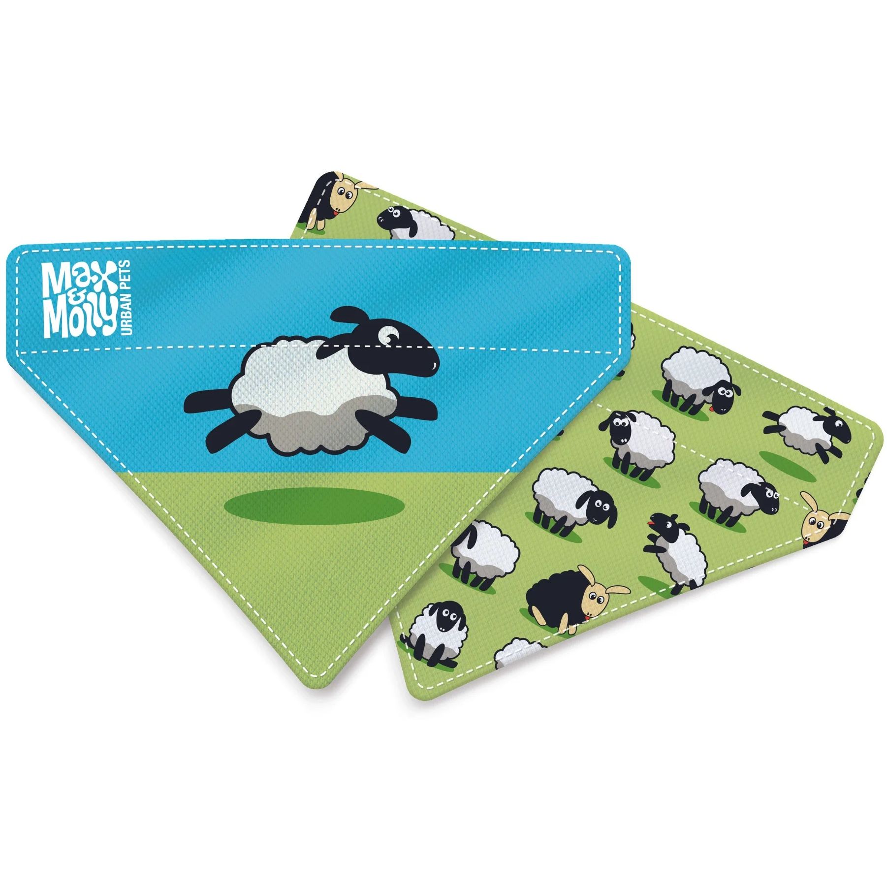 Бандана для собак Max & Molly Bandana Black Sheep на нашийник з принтом Чорна овечка S - фото 1