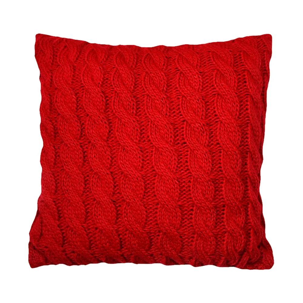 Подушка декоративная Прованс Косы, 33х33 см, красный (27419) - фото 1