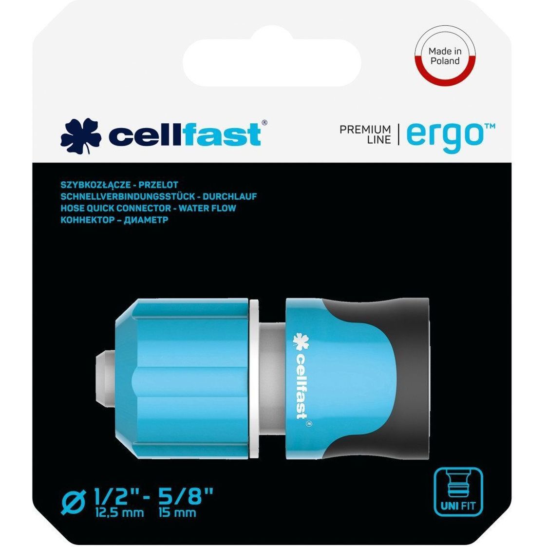 Коннектор для шланга Cellfast Ergo 1/2"-5/8" (53-130) - фото 2