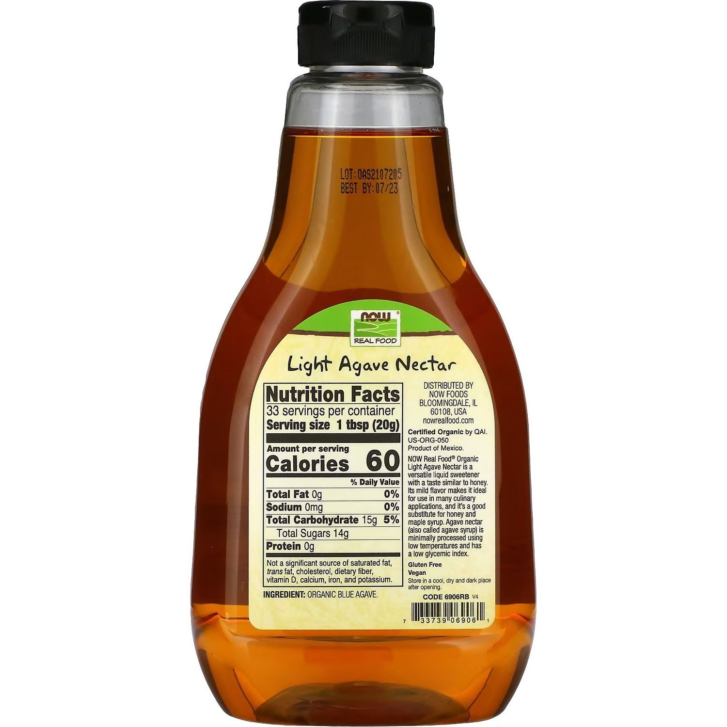 Сироп Now Agave Nectar Organic світлий 660 г - фото 2