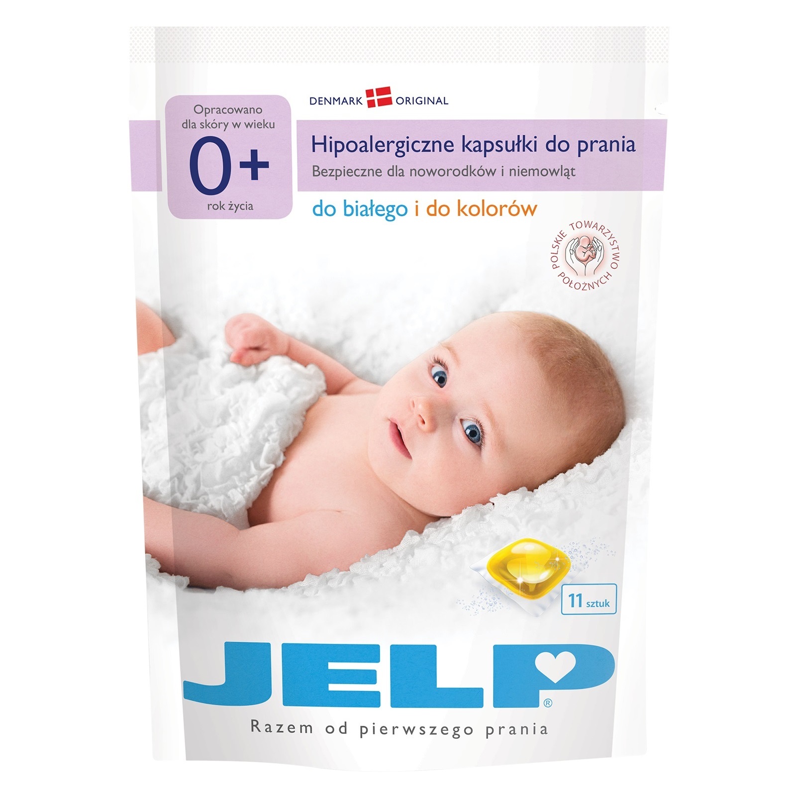 Photos - Laundry Detergent Гіпоалергенні капсули Jelp 0+ для кольорової і білої білизни, 11 шт.