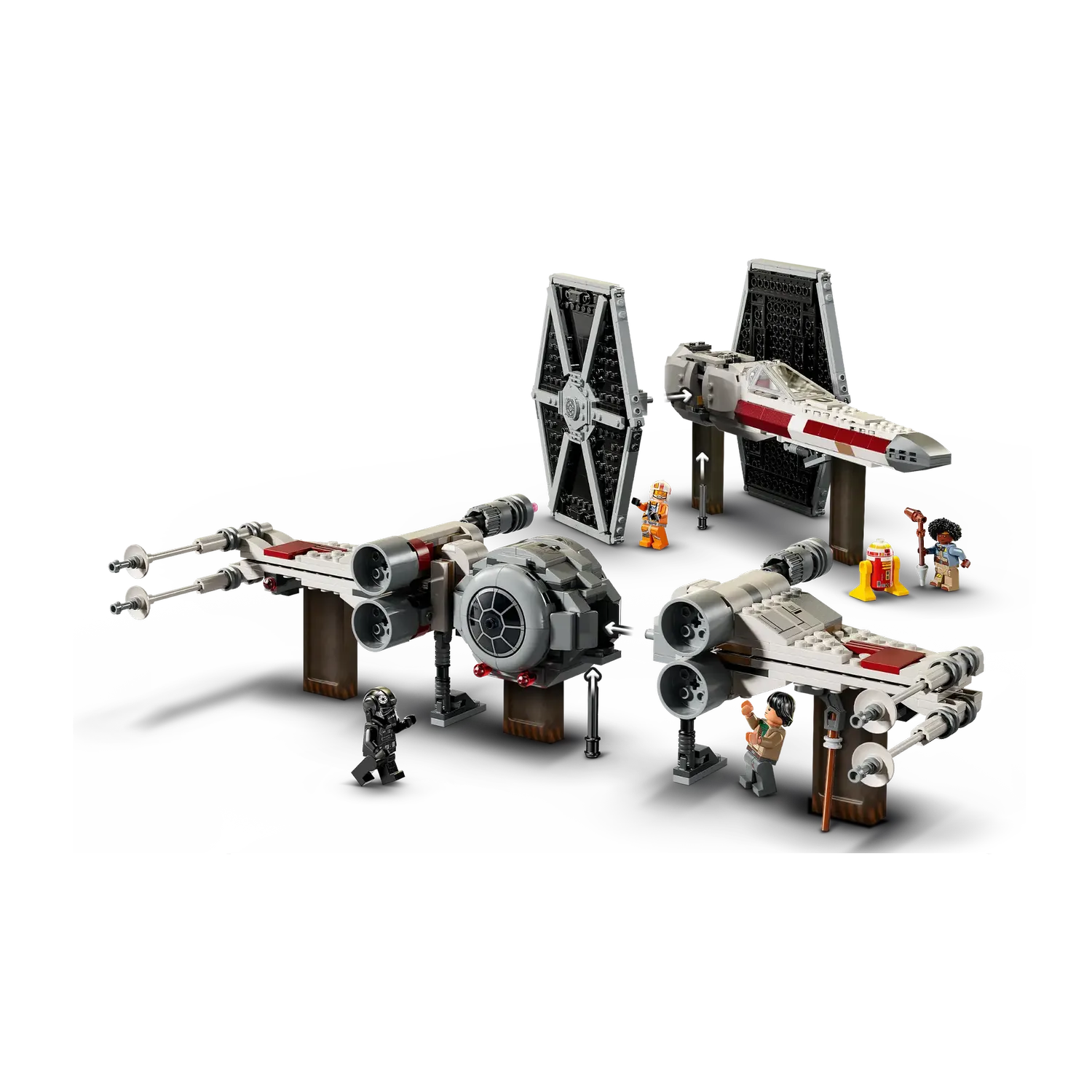 Конструктор LEGO Star Wars Збірний пакет Винищувач TIE і Корабель X-wing 1063 деталі (75393) - фото 4