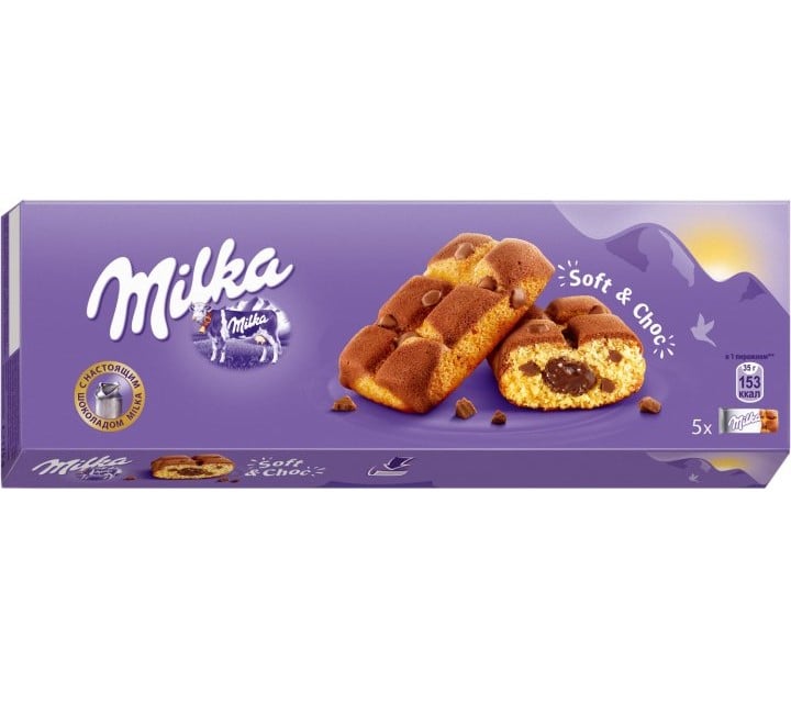 Бисквит Milka Soft & Choc с шоколадной начинкой 175 г (742153) - фото 1