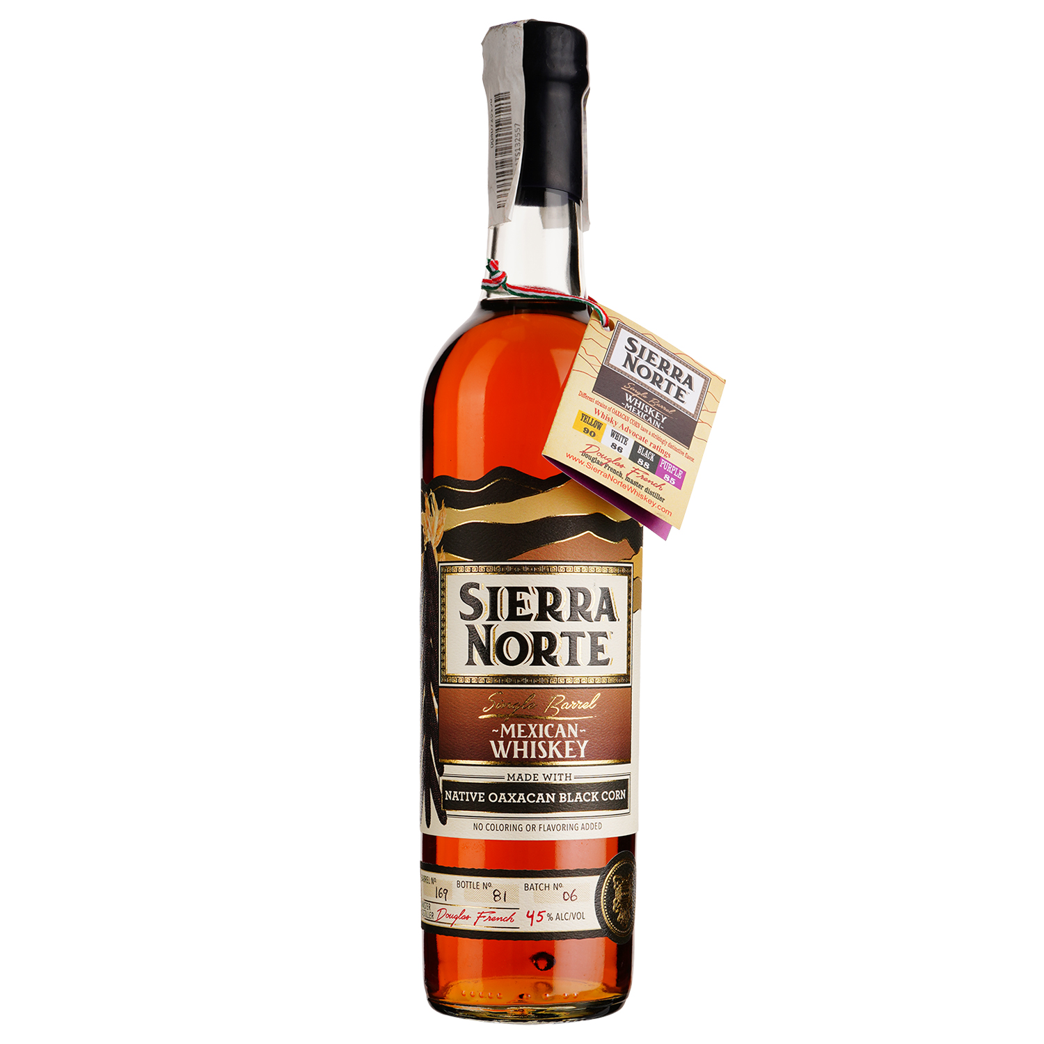 Віскі Sierra Norte Black Corn Single Barrel Mexican Whiskey, 45%, 0,7 л (871911) - фото 1