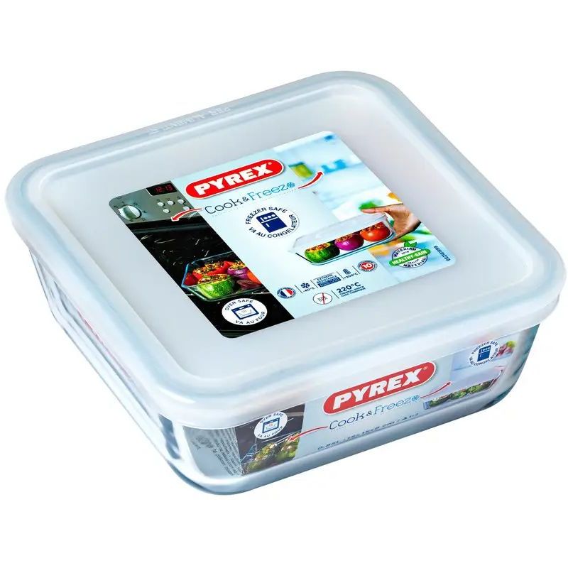 Форма для запекания Pyrex Cook & Freez, с крышкой, 15х15 см (218P001/7646) - фото 1