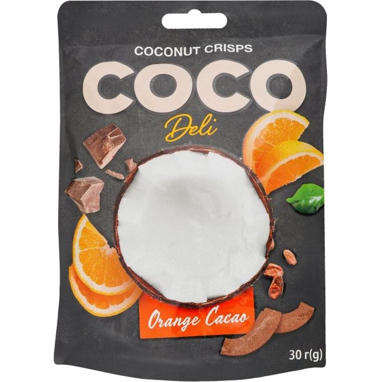 Чипси кокосові Coco Deli з апельсином, корицею та кавою 30 г (699520) - фото 1