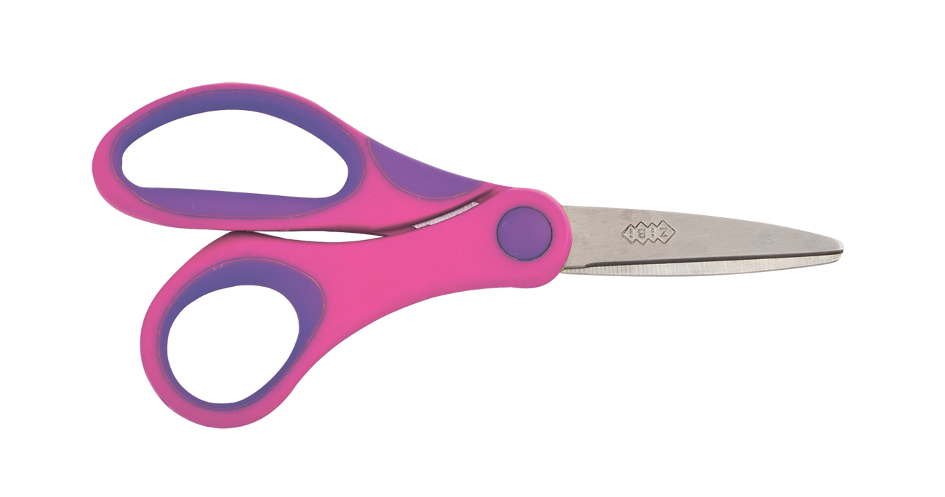 Ножиці дитячі ZiBi Kids Line 12.6 см рожеві (ZB.5005-10) - фото 1