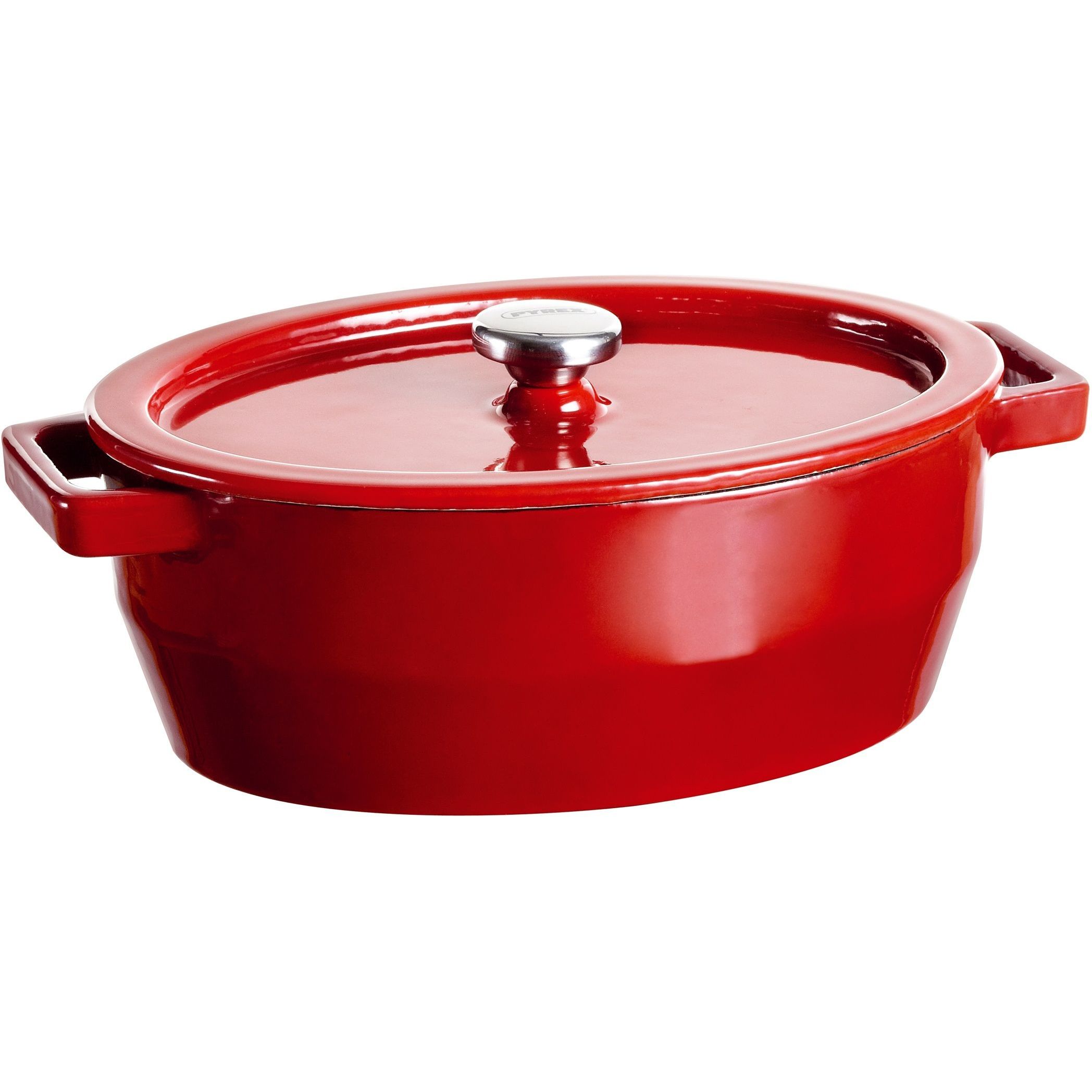 Кастрюля Pyrex Slow Cook чугунная 5.8 л красная (SC5AC33) - фото 1