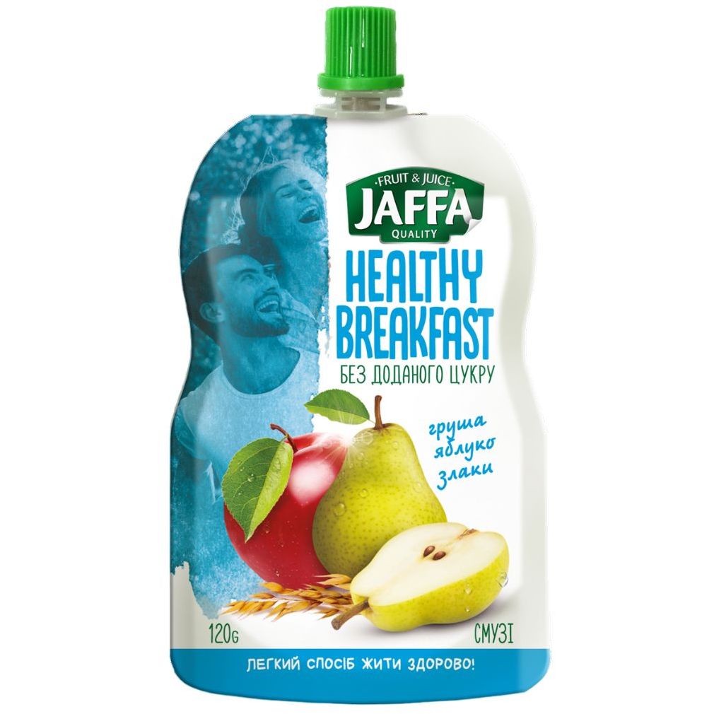 Смузи Jaffa Healthy Breakfast Pouch с яблоком, грушей и злаками 120 г - фото 1