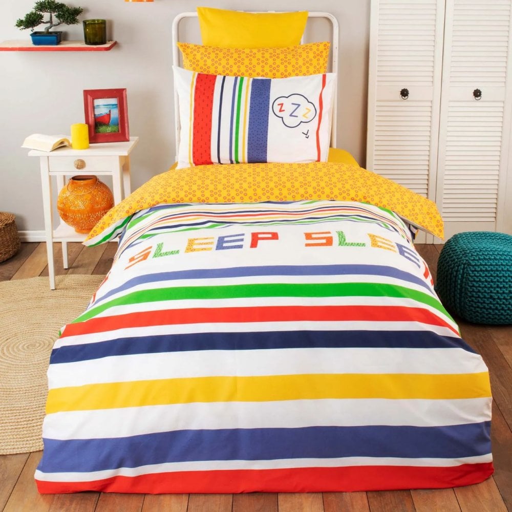 Комплект постельного белья Karaca Home Young Sleep Time, ранфорс, подростковый, разноцветный, 3 предмета (svt-2000022305075) - фото 1