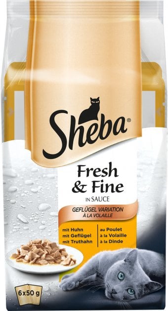 Влажный корм для кошек Sheba Fresh&Fine Мясной микс, 300 г (6 шт по 50 г) - фото 1