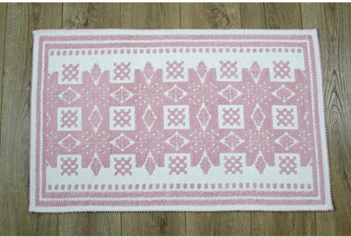 Набор ковриков Irya Palmed pudra, светло-розовый (svt-2000022238250) - фото 2