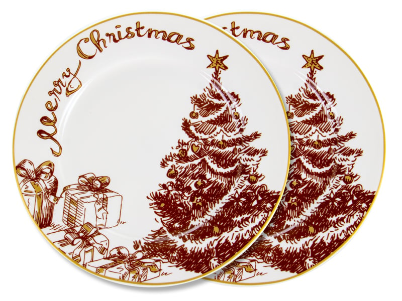 Фото - Тарелка Lefard Набір тарілок  Merry Christmas 19 см, білий, 2 шт  (924-745)